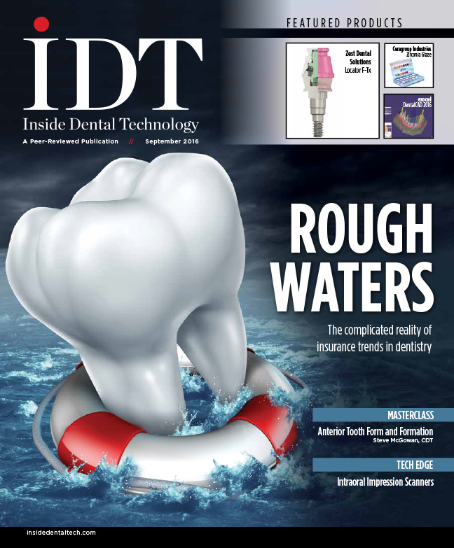 Inside Dental Technology September 2016 Cover
