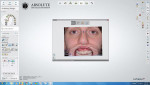 Smile imported into the design software.