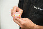 Fig 4. A completed Zirlux Superior Digital Denture from Custom Milling Center. Verderosa says outsourcing to Custom Milling Center has made the process of implementing digital dentures into his workflow relatively easy.