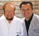 Fig 3. An undated photo of Evolution Dental Science CEO Andy Jakson, right, and the late Victor Sendax, DDS.